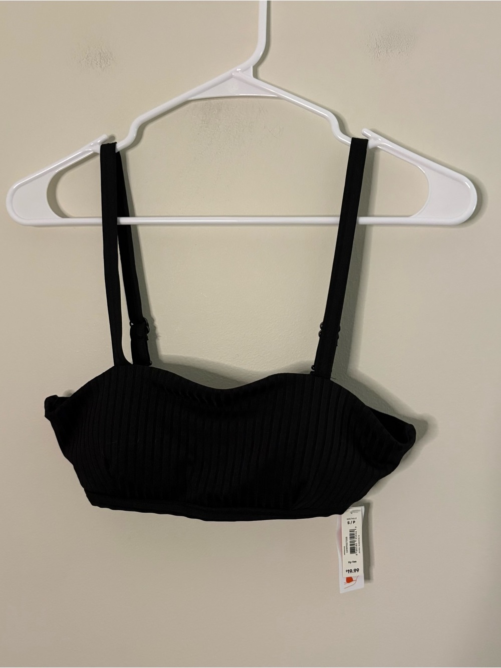 New Joe Fresh Women’s Small Swim Suit Top Black Bikini Top Adjustable